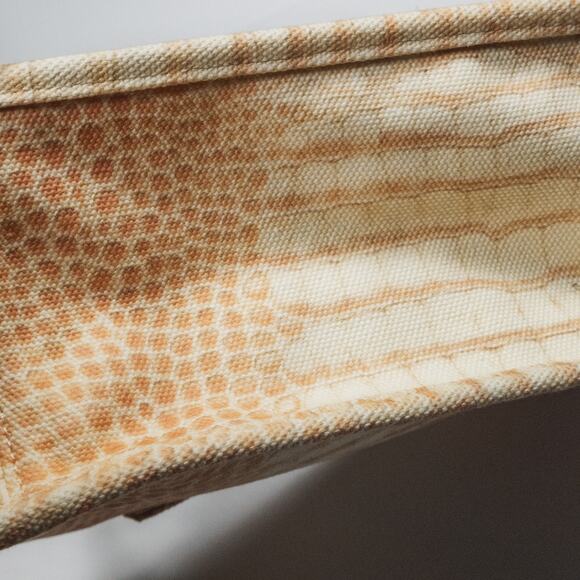 Vince Camuto Tote Bag Linen Blend Faux Reptile Western Boho Coastal Grandma Med - Picture 9 of 10